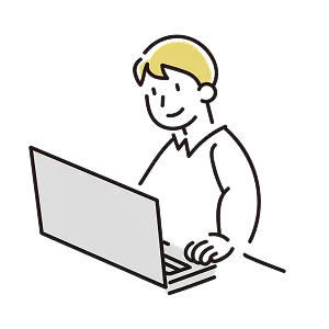 バナーを設定するサラリーマンのイメージ