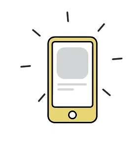 スマートフォンにバナーが自動で掲載されるイメージ
